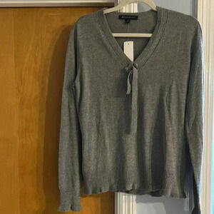 Brooks Brothers Gray V-Neck Sweater